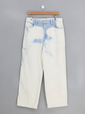 R.G.KANE Women's Carpenter Pants Tie Dye Washed Utility Jeans Size EU 12/US 8